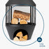 Camino Chiminea with Log Store - Black